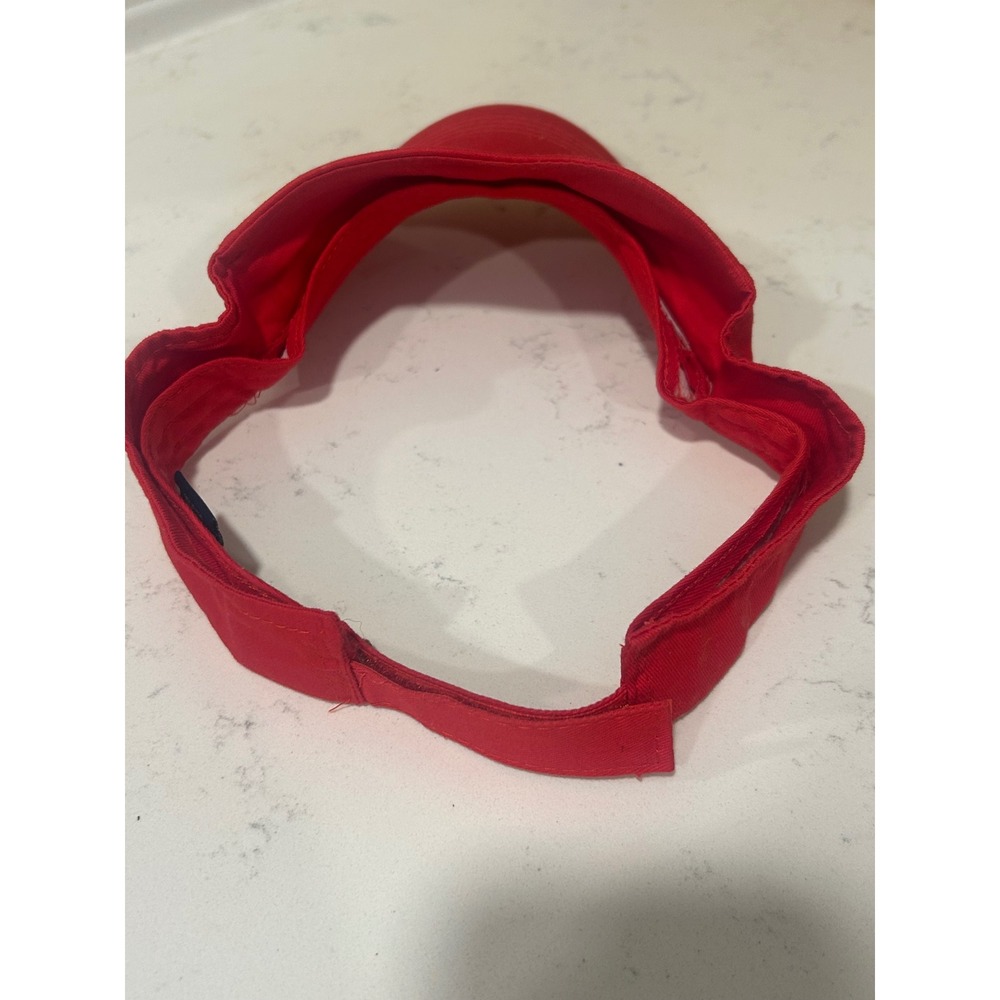 McDonalds Crew Visor Hat Red Yellow Golden Arches Embroidered Hit Wear One Size - Picture 2 of 4